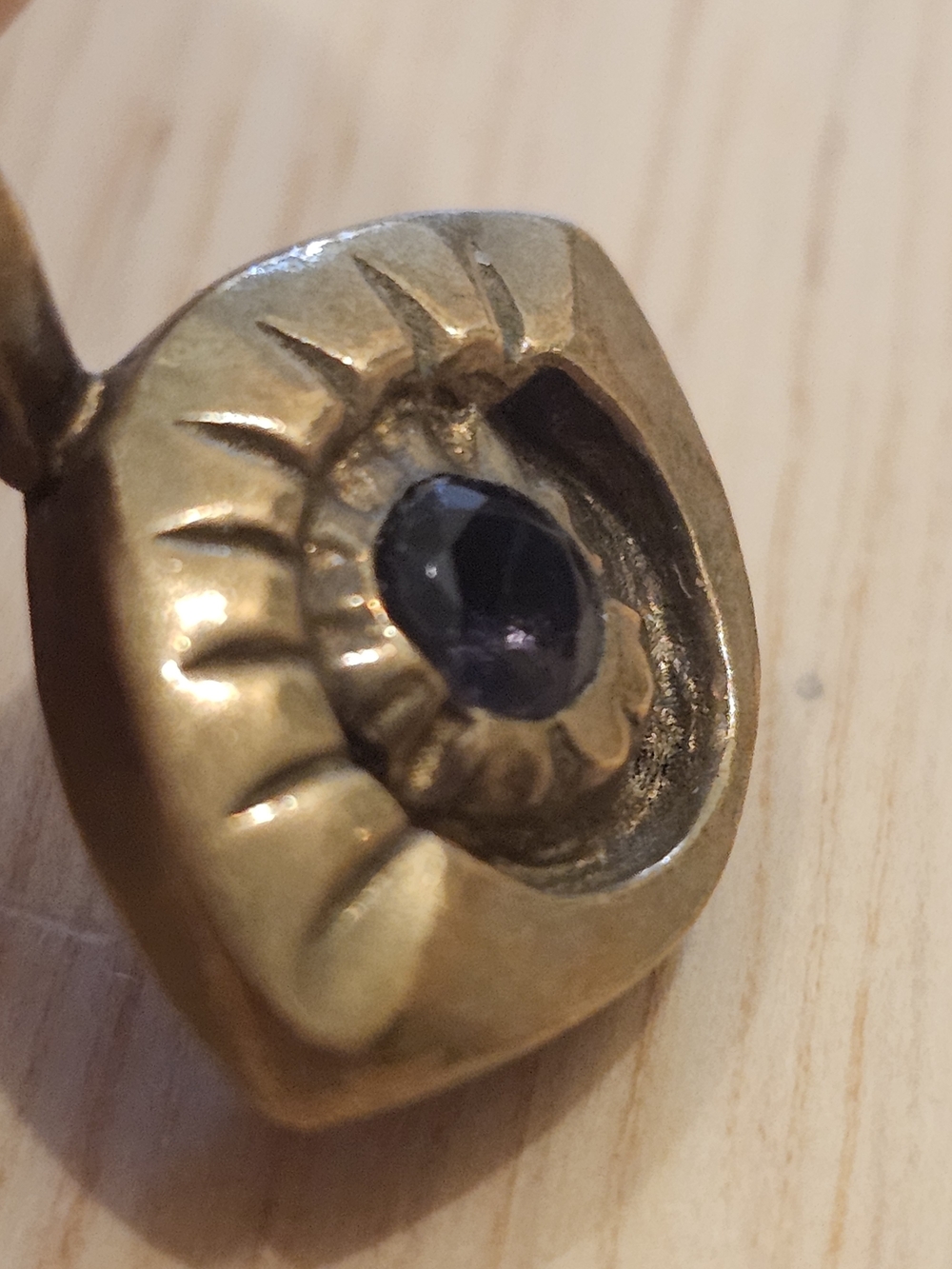 Gorgeous solid brass Third Eye / All-Seeing Eye protective talisman pendant - Picture 7 of 9